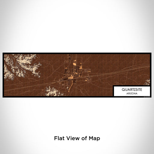 Flat View of Map Custom Quartzsite Arizona Map Enamel Mug in Ember