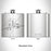Rendered View of Quartzsite Arizona Map Engraving on 6oz Stainless Steel Flask