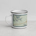 Left View Custom Quartzsite Arizona Map Enamel Mug in Woodblock