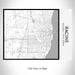 Rendered View of Racine Wisconsin Map on 20oz Stainless Steel Insulated Bottle with Bamboo Top with printed classic style map