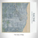 Rendered View of Racine Wisconsin Map on 17oz Stainless Steel Insulated Tumbler in Afternoon Map Style