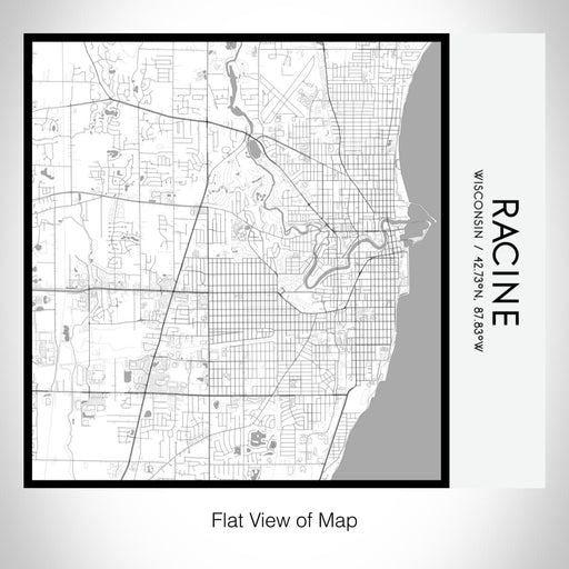 Rendered View of Racine Wisconsin Map on 17oz Stainless Steel Insulated Tumbler in Classic Map Style