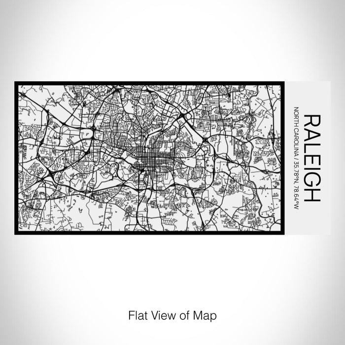 Rendered View of Raleigh North Carolina Map on 17oz Stainless Steel Insulated Cola Bottle in Stainless in Matte White