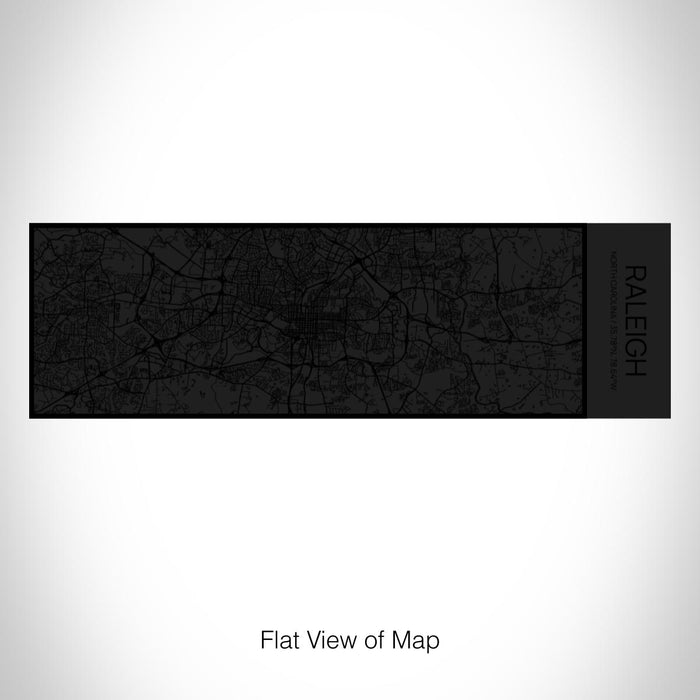 Rendered View of Raleigh North Carolina Map on 10oz Stainless Steel Insulated Cup in Matte Black with Sliding Lid