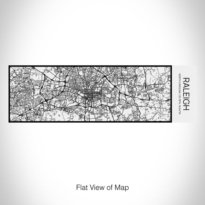 Rendered View of Raleigh North Carolina Map on 10oz Stainless Steel Insulated Cup in Matte White with Sliding Lid