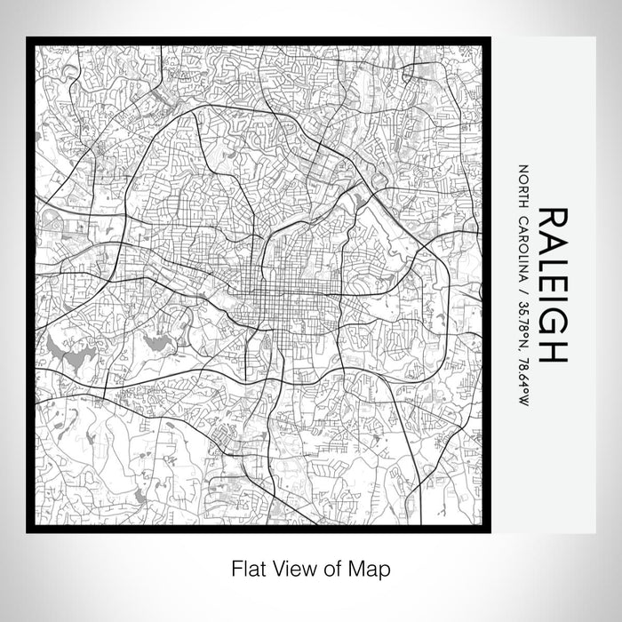 Rendered View of Raleigh North Carolina Map on 17oz Stainless Steel Insulated Tumbler in Classic Map Style