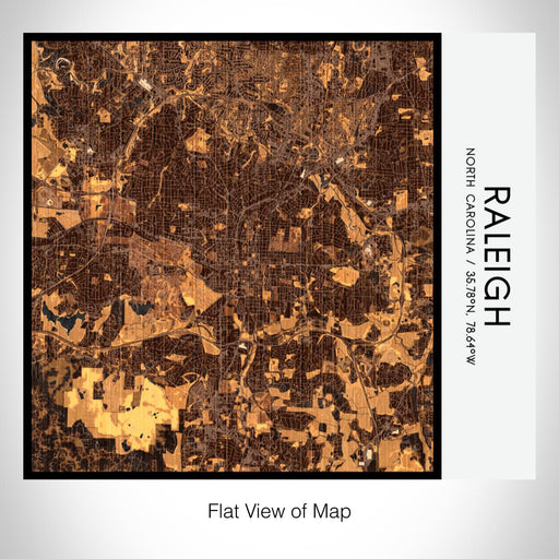 Rendered View of Raleigh North Carolina Map on 17oz Stainless Steel Insulated Tumbler in Ember Map Style