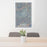 24x36 Ramona California Map Print Portrait Orientation in Afternoon Style Behind 2 Chairs Table and Potted Plant