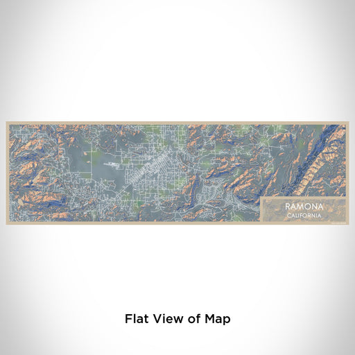 Flat View of Map Custom Ramona California Map Enamel Mug in Afternoon