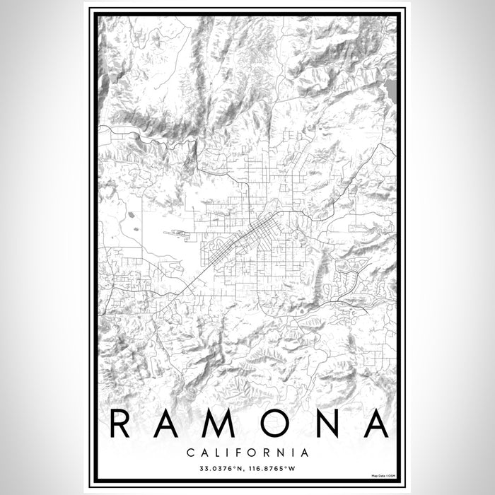 Ramona - California Map Print in Classic โ JACE Maps