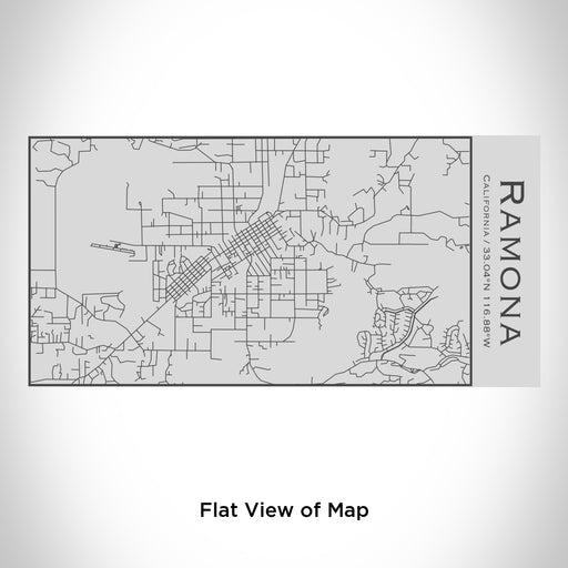 Rendered View of Ramona California Map Engraving on 17oz Stainless Steel Insulated Cola Bottle
