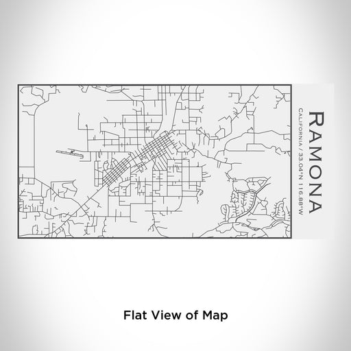 Rendered View of Ramona California Map Engraving on 17oz Stainless Steel Insulated Cola Bottle in White
