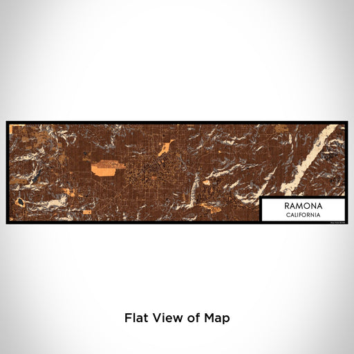 Flat View of Map Custom Ramona California Map Enamel Mug in Ember