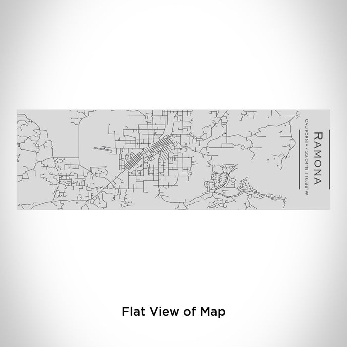 Rendered View of Ramona California Map Engraving on 10oz Stainless Steel Insulated Cup with Sipping Lid