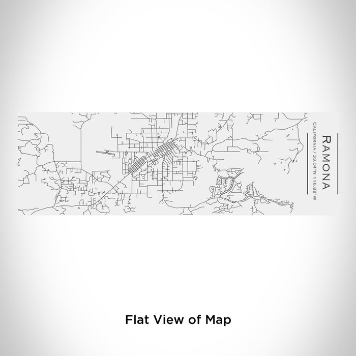 Rendered View of Ramona California Map Engraving on 10oz Stainless Steel Insulated Cup with Sliding Lid in White