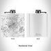Rendered View of Ramona California Map Engraving on 6oz Stainless Steel Flask in White