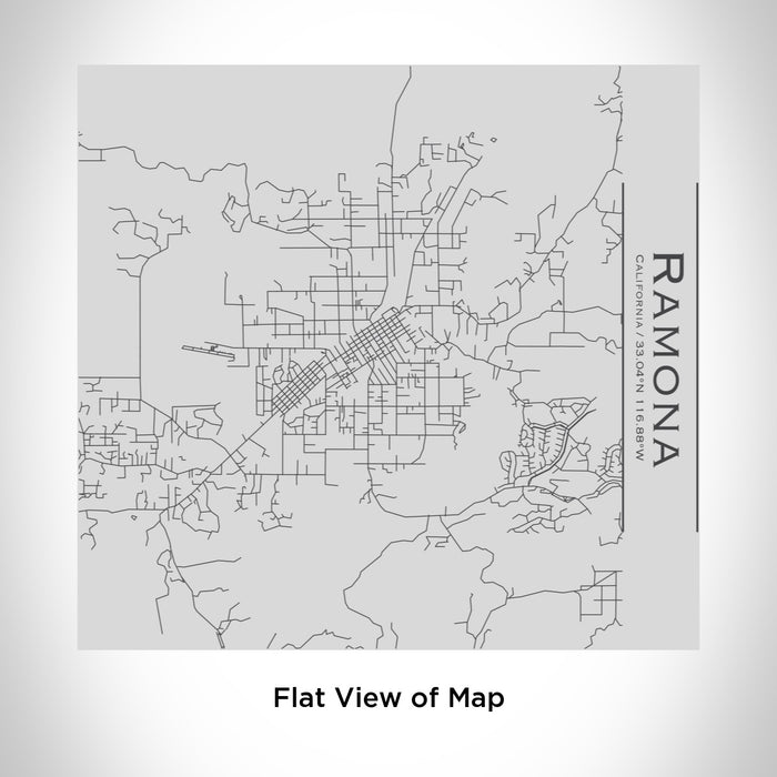 Rendered View of Ramona California Map Engraving on 17oz Stainless Steel Insulated Tumbler