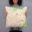 Person holding 18x18 Custom Ramona California Map Throw Pillow in Watercolor