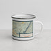 Right View Custom Ramona California Map Enamel Mug in Woodblock