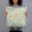 Person holding 18x18 Custom Ramona California Map Throw Pillow in Woodblock