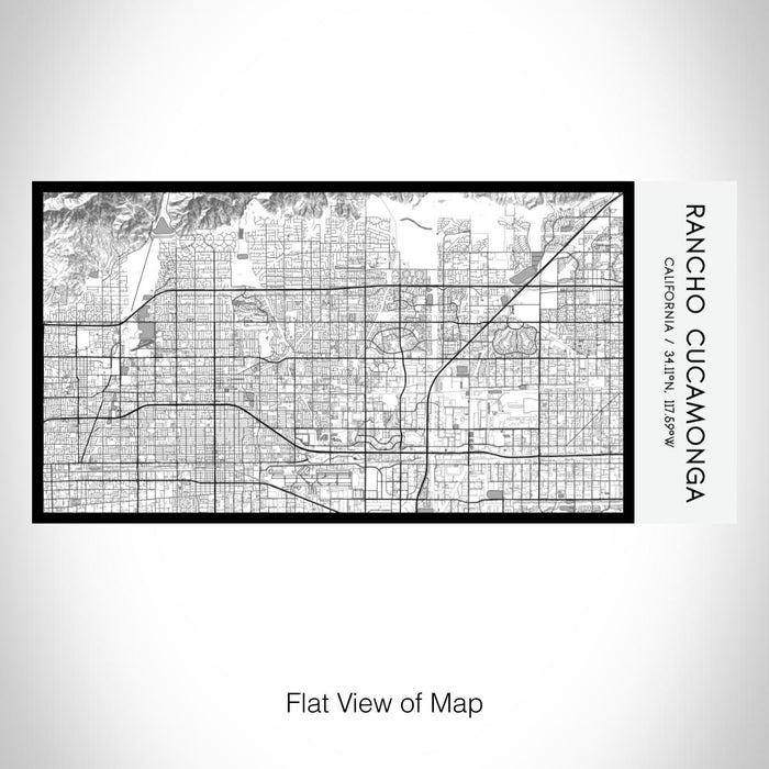 Rendered View of Rancho Cucamonga California Map on 17oz Stainless Steel Insulated Bottle with printed classic style map