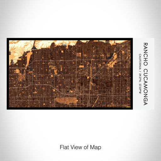 Rendered View of Rancho Cucamonga California Map on 17oz Stainless Steel Insulated Bottle with printed ember style map