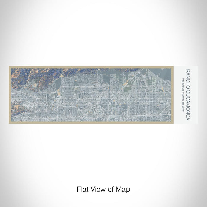Rendered View of Rancho Cucamonga California Map on 10oz Stainless Steel Insulated Cup in Afternoon with Sliding Lid