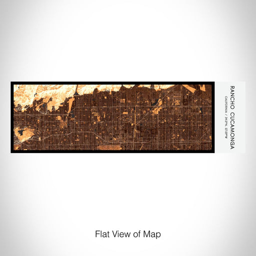 Rendered View of Rancho Cucamonga California Map on 10oz Stainless Steel Insulated Cup in Ember with Sliding Lid