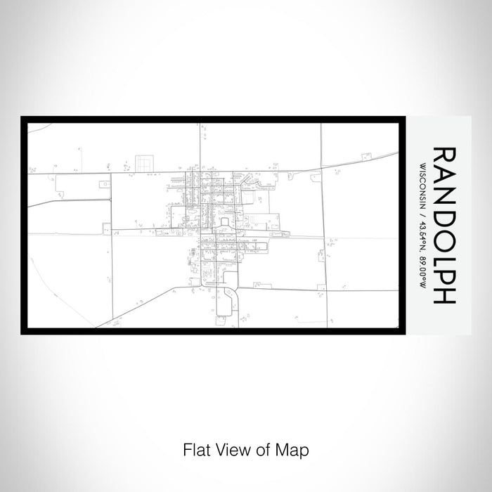 Rendered View of Randolph Wisconsin Map on 17oz Stainless Steel Insulated Bottle with printed classic style map