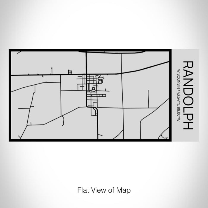 Rendered View of Randolph Wisconsin Map on 17oz Stainless Steel Insulated Cola Bottle in Stainless