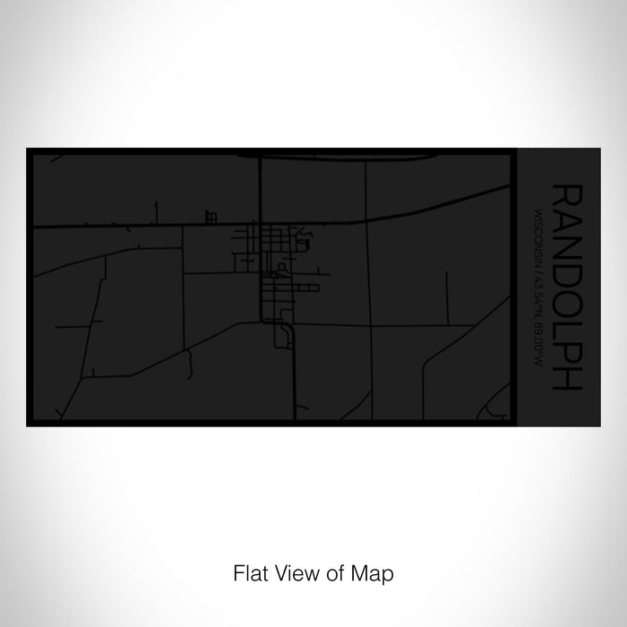 Rendered View of Randolph Wisconsin Map on 17oz Stainless Steel Insulated Cola Bottle in Stainless in Matte Black