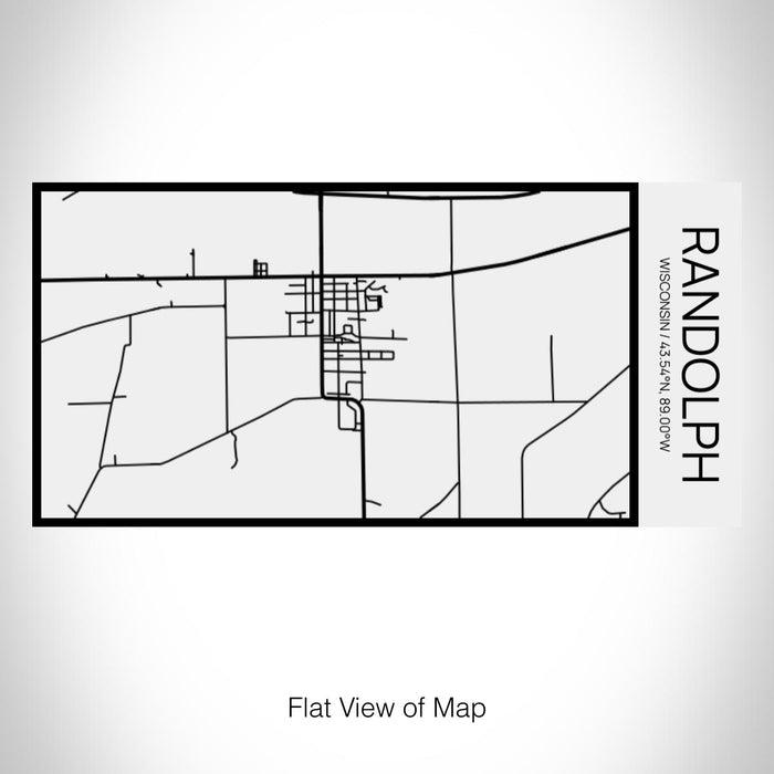 Rendered View of Randolph Wisconsin Map on 17oz Stainless Steel Insulated Cola Bottle in Stainless in Matte White