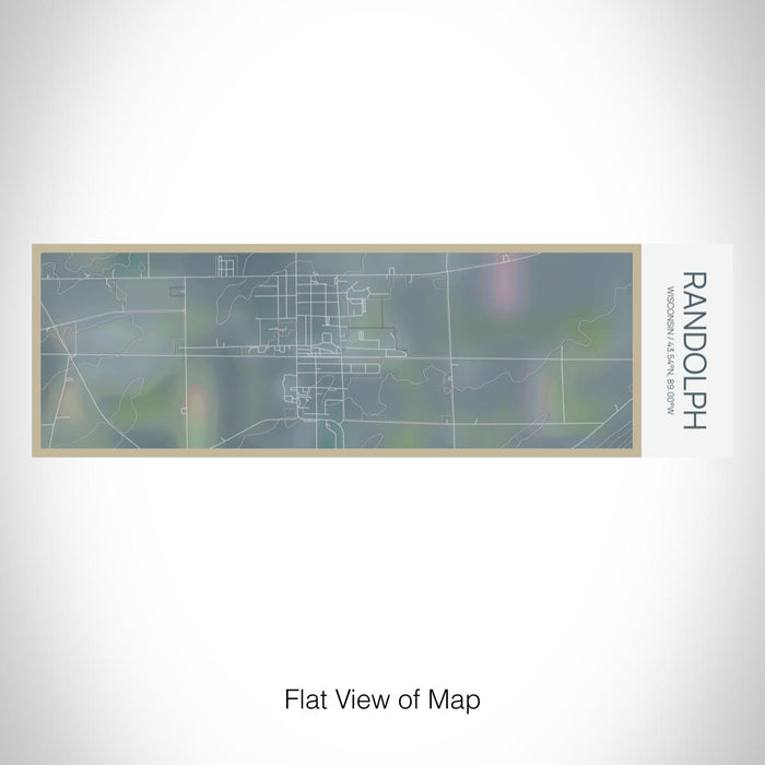 Rendered View of Randolph Wisconsin Map on 10oz Stainless Steel Insulated Cup in Afternoon with Sliding Lid