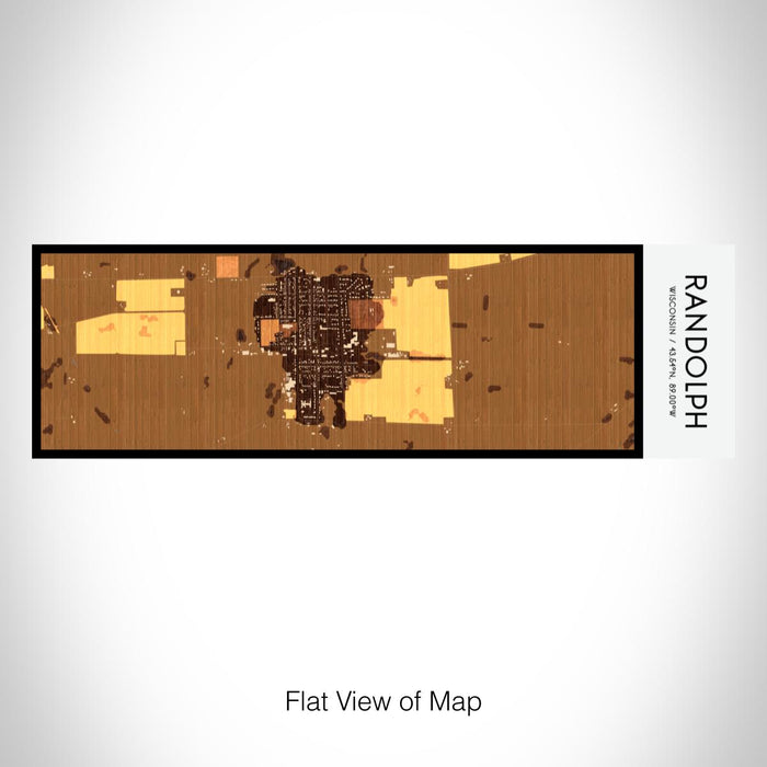 Rendered View of Randolph Wisconsin Map on 10oz Stainless Steel Insulated Cup in Ember with Sliding Lid