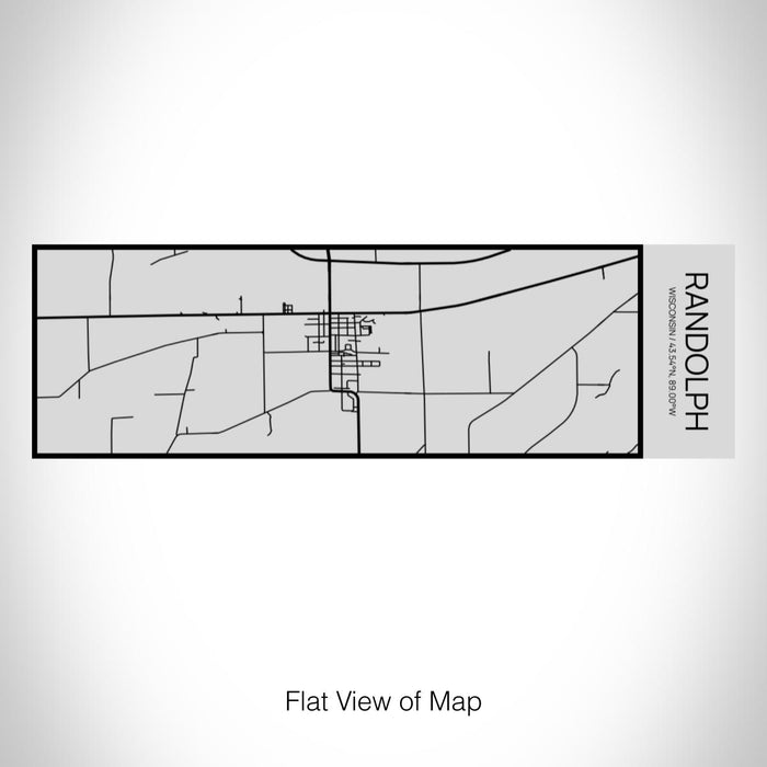 Rendered View of Randolph Wisconsin Map on 10oz Stainless Steel Insulated Cup with Sipping Lid