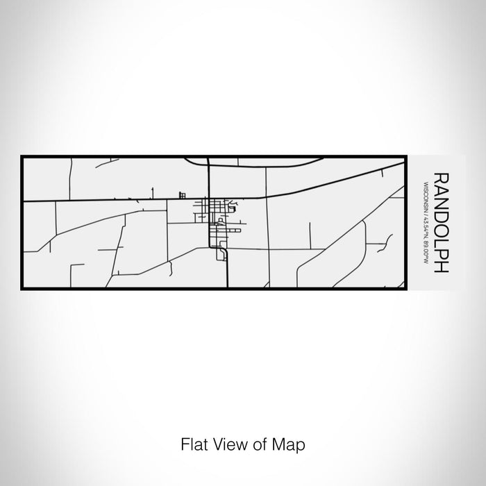 Rendered View of Randolph Wisconsin Map on 10oz Stainless Steel Insulated Cup in Matte White with Sliding Lid