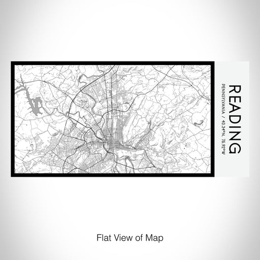 Rendered View of Reading Pennsylvania Map on 17oz Stainless Steel Insulated Bottle with printed classic style map