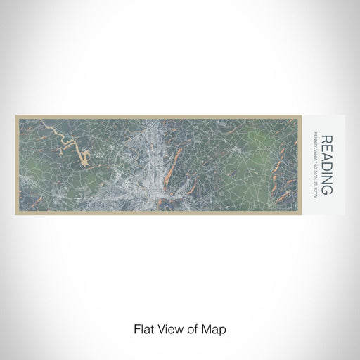 Rendered View of Reading Pennsylvania Map on 10oz Stainless Steel Insulated Cup in Afternoon with Sliding Lid