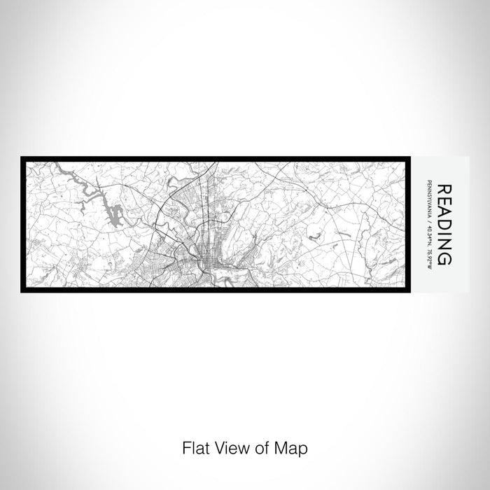 Rendered View of Reading Pennsylvania Map on 10oz Stainless Steel Insulated Cup in Classic with Sliding Lid