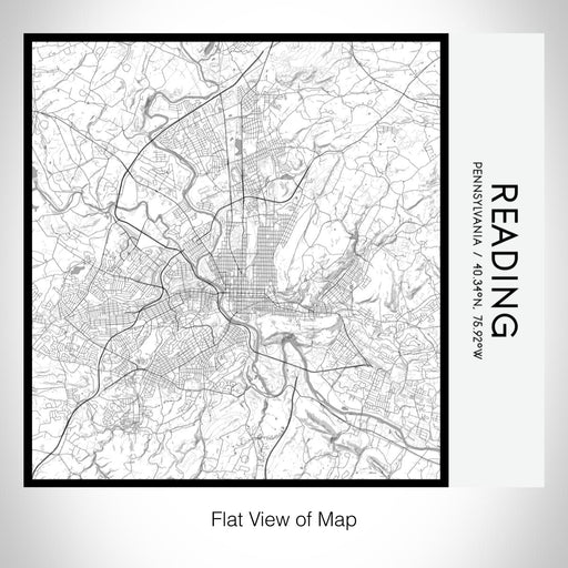 Rendered View of Reading Pennsylvania Map on 17oz Stainless Steel Insulated Tumbler in Classic Map Style