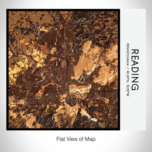 Rendered View of Reading Pennsylvania Map on 17oz Stainless Steel Insulated Tumbler in Ember Map Style