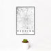12x18 Redding California Map Print Portrait Orientation in Classic Style With Small Cactus Plant in White Planter