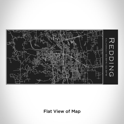 Rendered View of Redding California Map Engraving on 17oz Stainless Steel Insulated Cola Bottle in Black