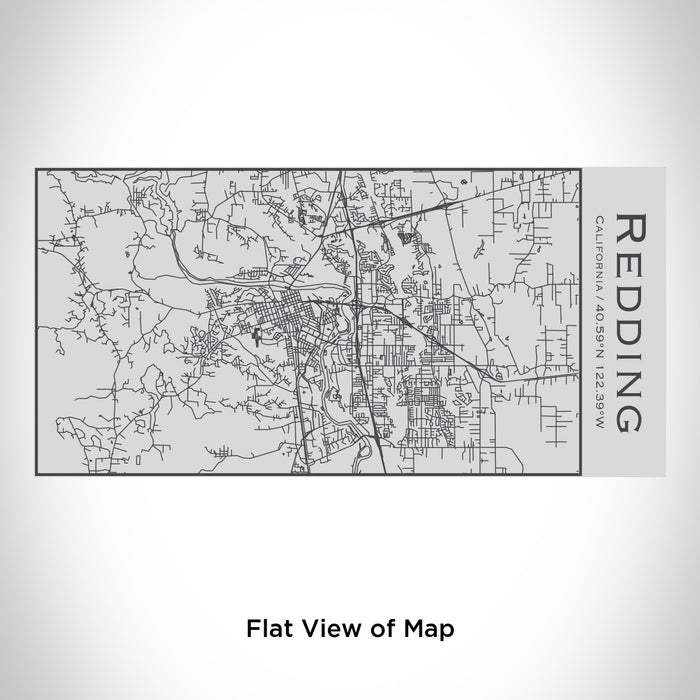 Rendered View of Redding California Map Engraving on 17oz Stainless Steel Insulated Cola Bottle