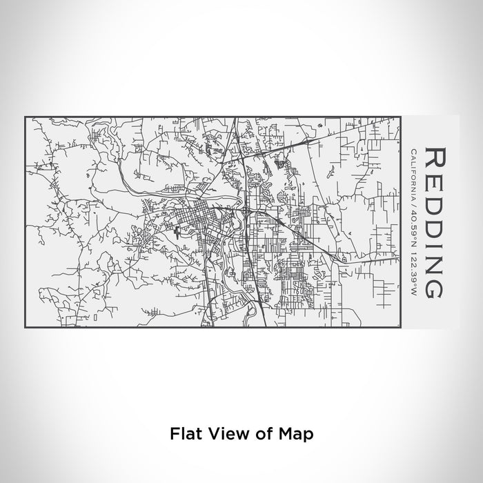 Rendered View of Redding California Map Engraving on 17oz Stainless Steel Insulated Cola Bottle in White