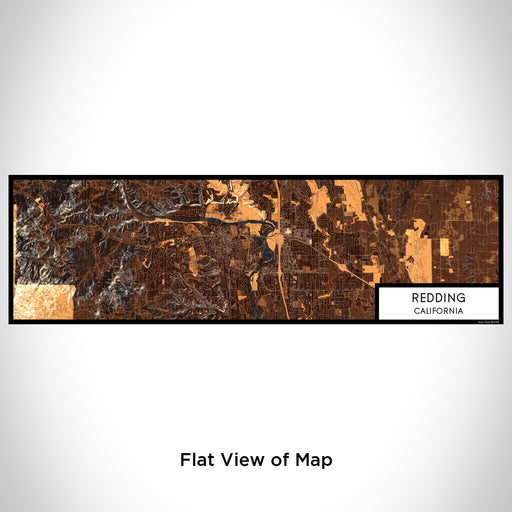 Flat View of Map Custom Redding California Map Enamel Mug in Ember