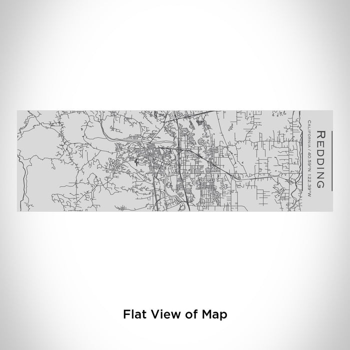 Rendered View of Redding California Map Engraving on 10oz Stainless Steel Insulated Cup with Sipping Lid