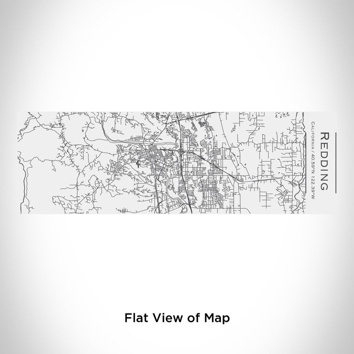 Rendered View of Redding California Map Engraving on 10oz Stainless Steel Insulated Cup with Sliding Lid in White