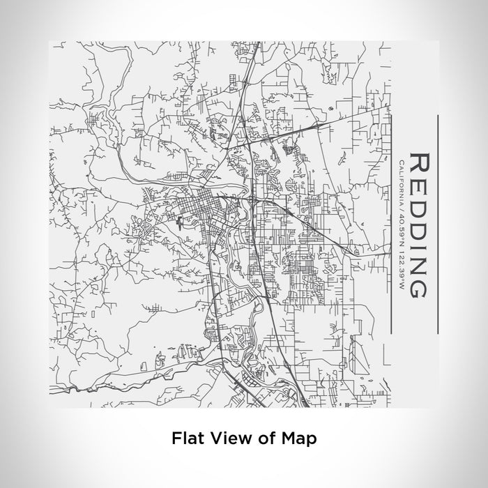 Rendered View of Redding California Map Engraving on 17oz Stainless Steel Insulated Tumbler in White