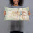 Person holding 20x12 Custom Redding California Map Throw Pillow in Woodblock